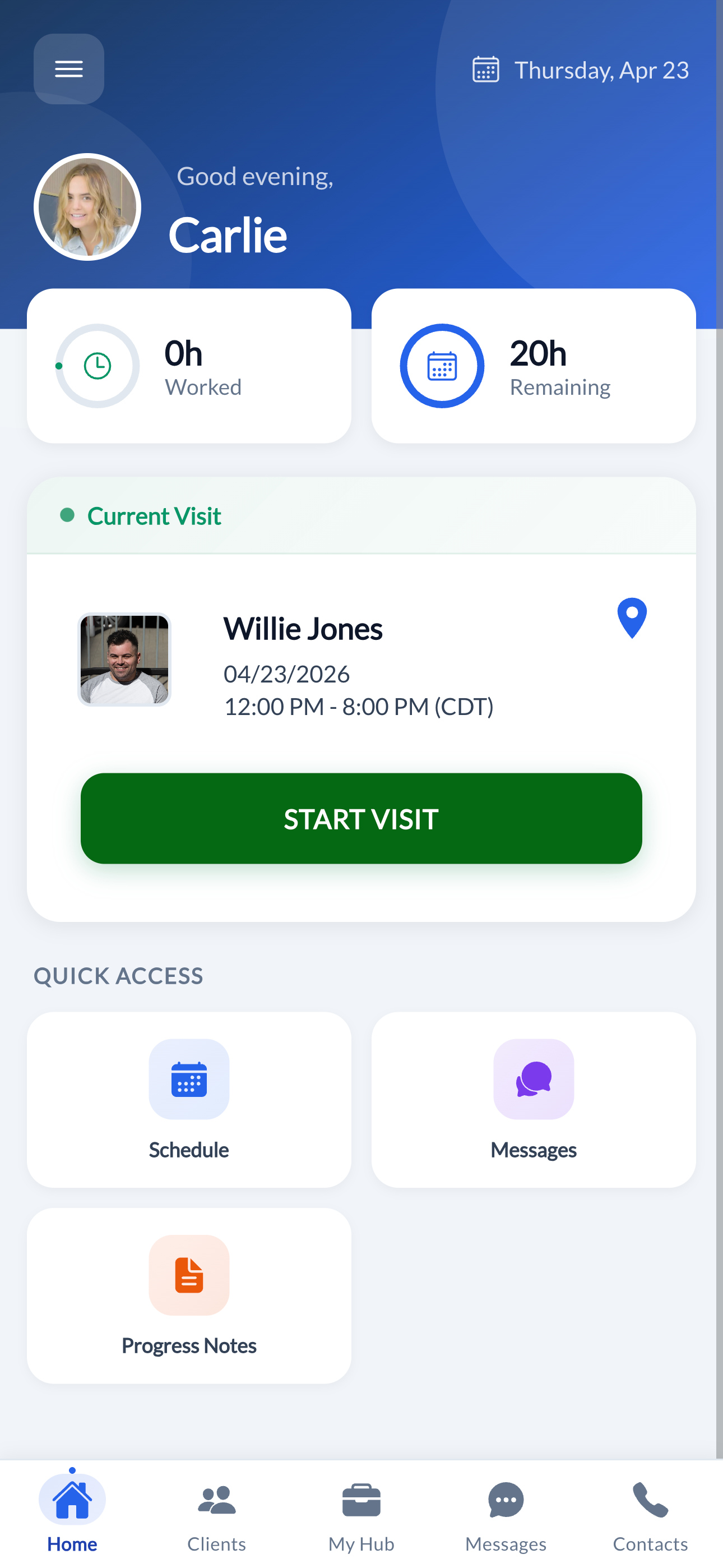 Cura OS DSP home screen